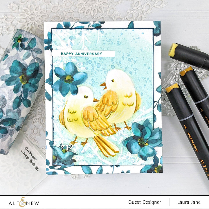 Part A-Glitz Art Craft Co.,LTD Embossing Folder Loving Birds 3D Embossing Folder
