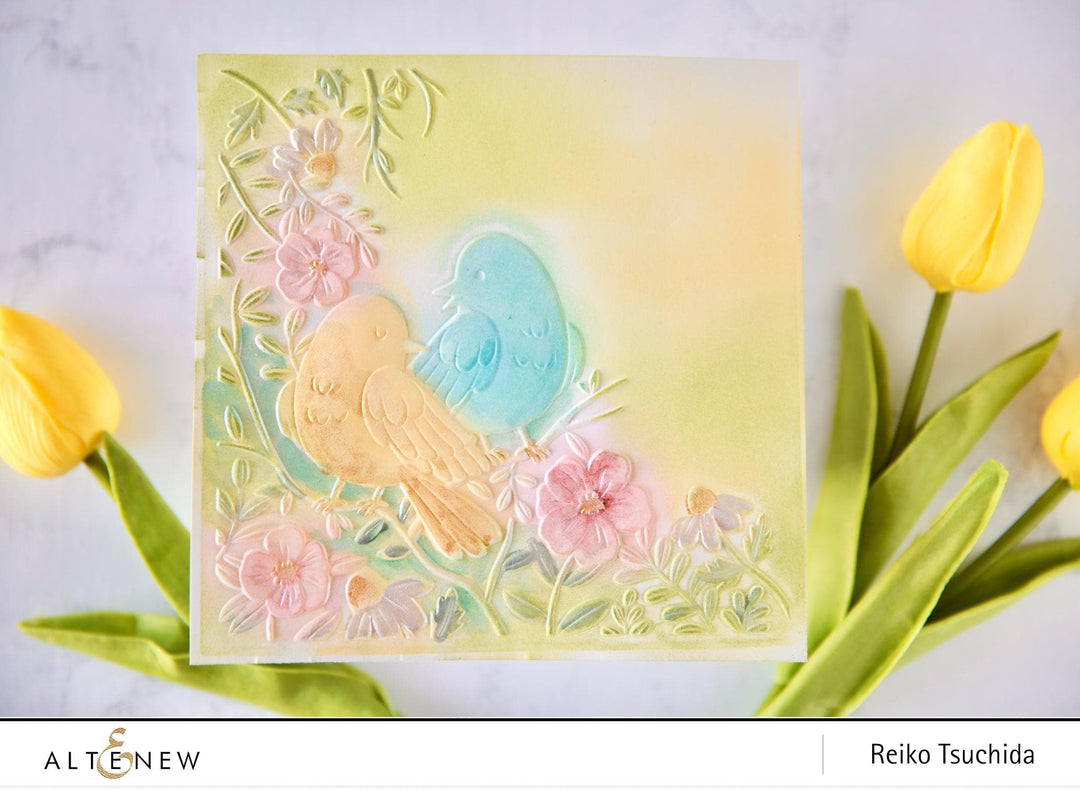 Part A-Glitz Art Craft Co.,LTD Embossing Folder Loving Birds 3D Embossing Folder