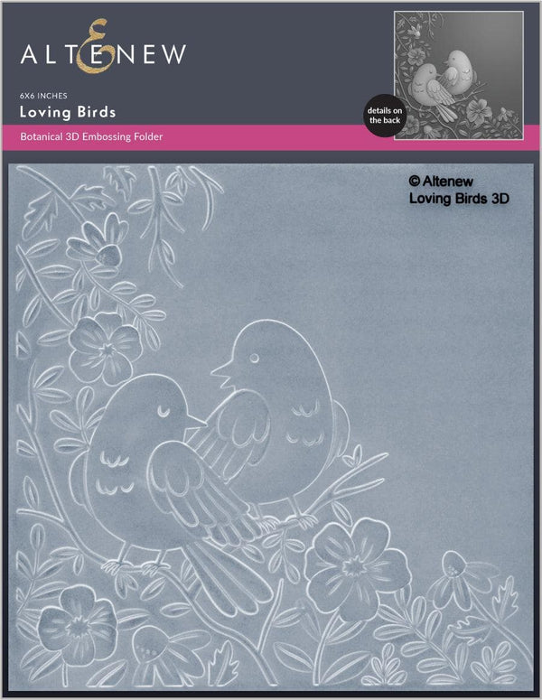 Part A-Glitz Art Craft Co.,LTD Embossing Folder Loving Birds 3D Embossing Folder