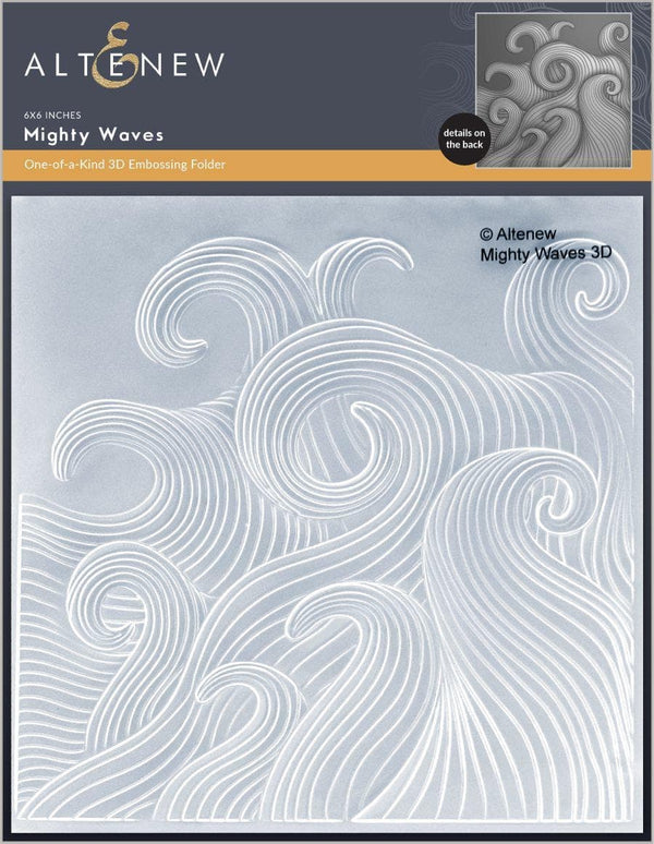Part A-Glitz Art Craft Co.,LTD Embossing Folder Mighty Waves 3D Embossing Folder