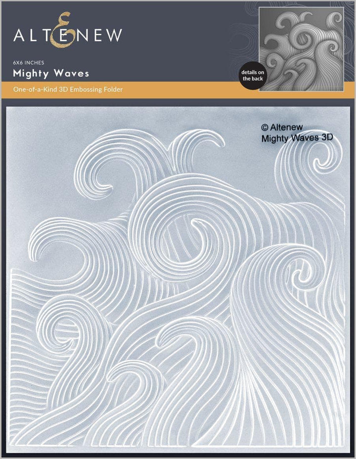 Part A-Glitz Art Craft Co.,LTD Embossing Folder Mighty Waves 3D Embossing Folder