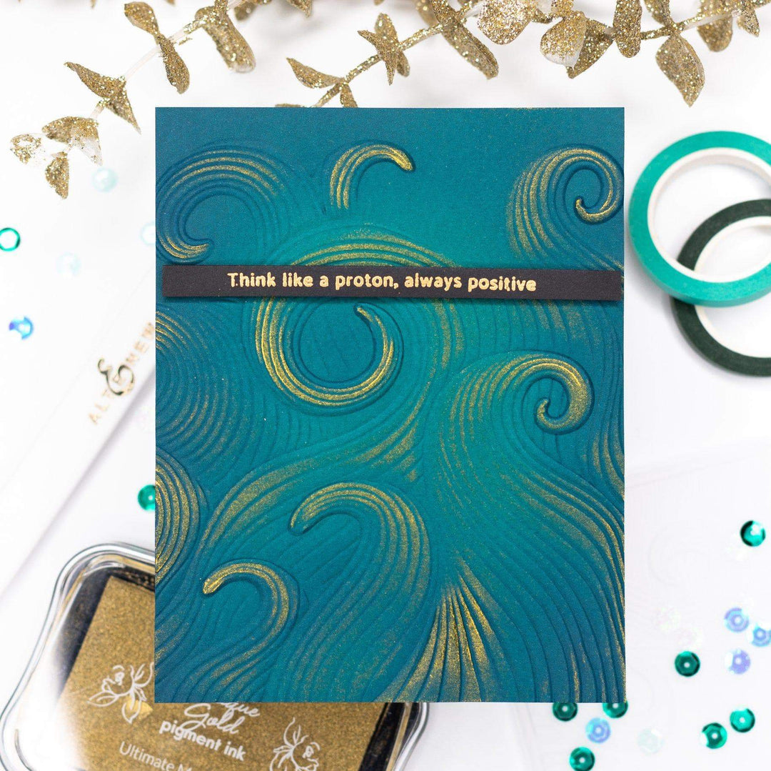 Part A-Glitz Art Craft Co.,LTD Embossing Folder Mighty Waves 3D Embossing Folder