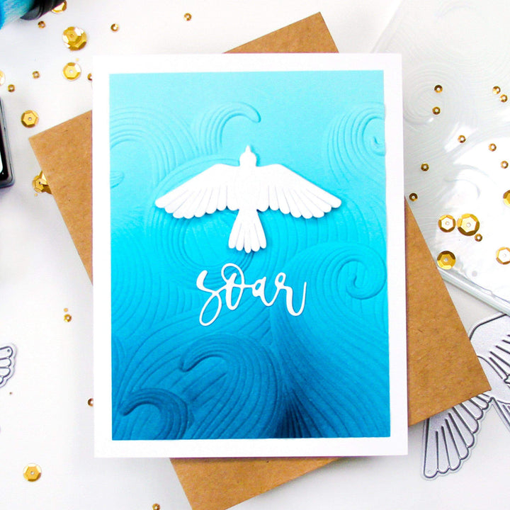 Part A-Glitz Art Craft Co.,LTD Embossing Folder Mighty Waves 3D Embossing Folder