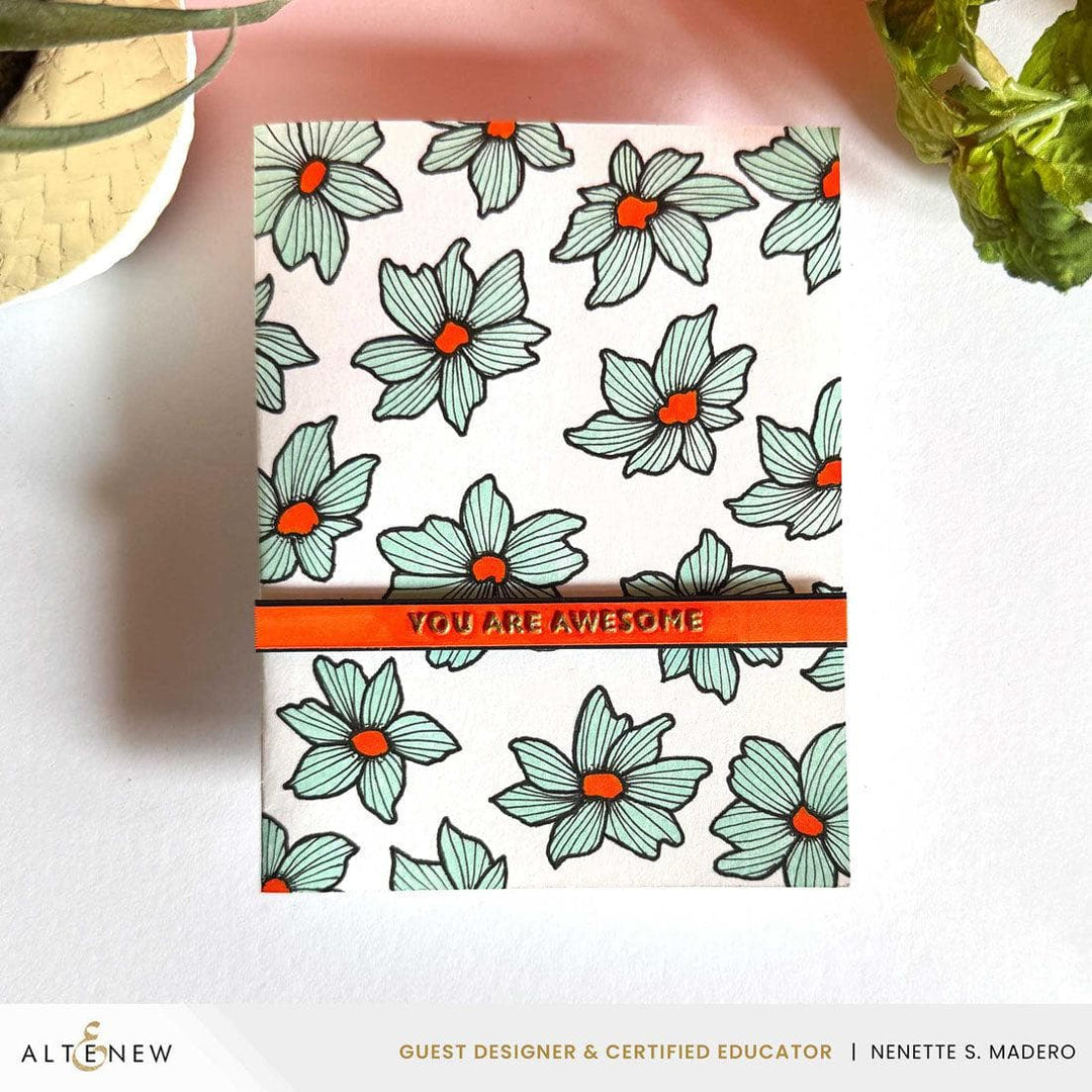 Mini Sentiments 3D Embossing folder