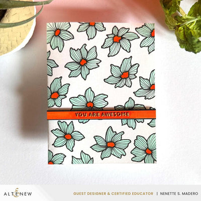 Mini Sentiments 3D Embossing folder