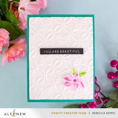 Mini Sentiments 3D Embossing folder