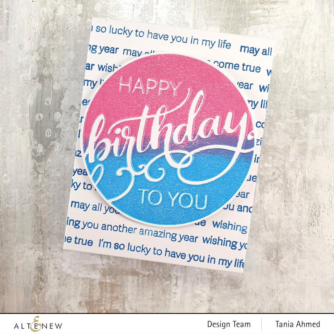 Part A-Glitz Art Craft Co.,LTD Embossing Folder Modern Birthday Faux Letterpress Debossing Folder