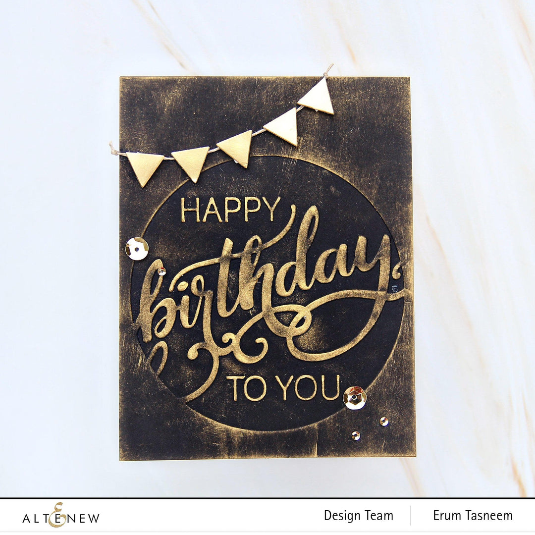 Part A-Glitz Art Craft Co.,LTD Embossing Folder Modern Birthday Faux Letterpress Debossing Folder