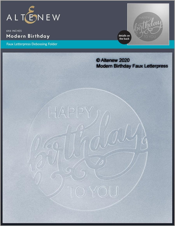 Part A-Glitz Art Craft Co.,LTD Embossing Folder Modern Birthday Faux Letterpress Debossing Folder