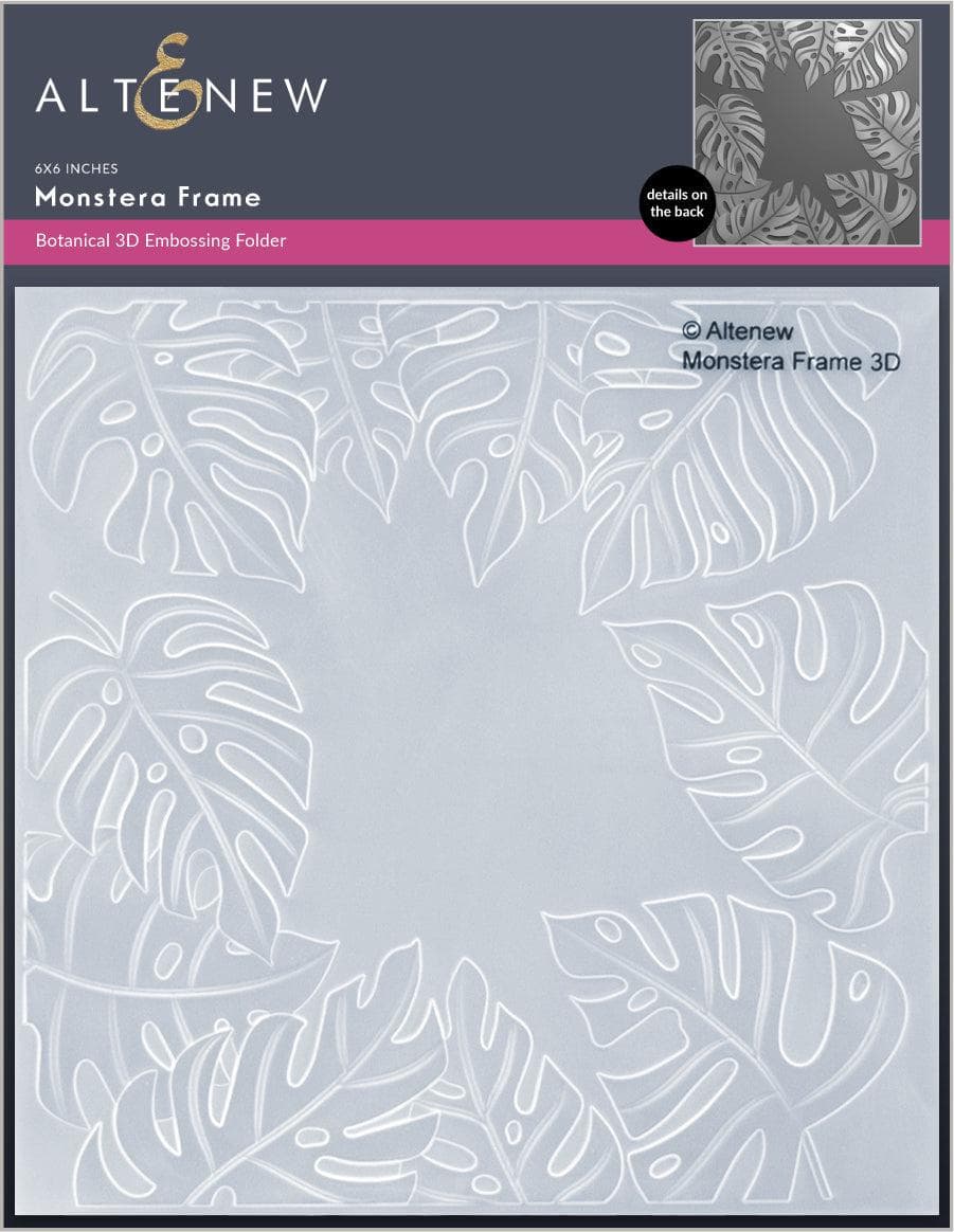 Part A-Glitz Art Craft Co.,LTD Embossing Folder Monstera Frame 3D Embossing Folder