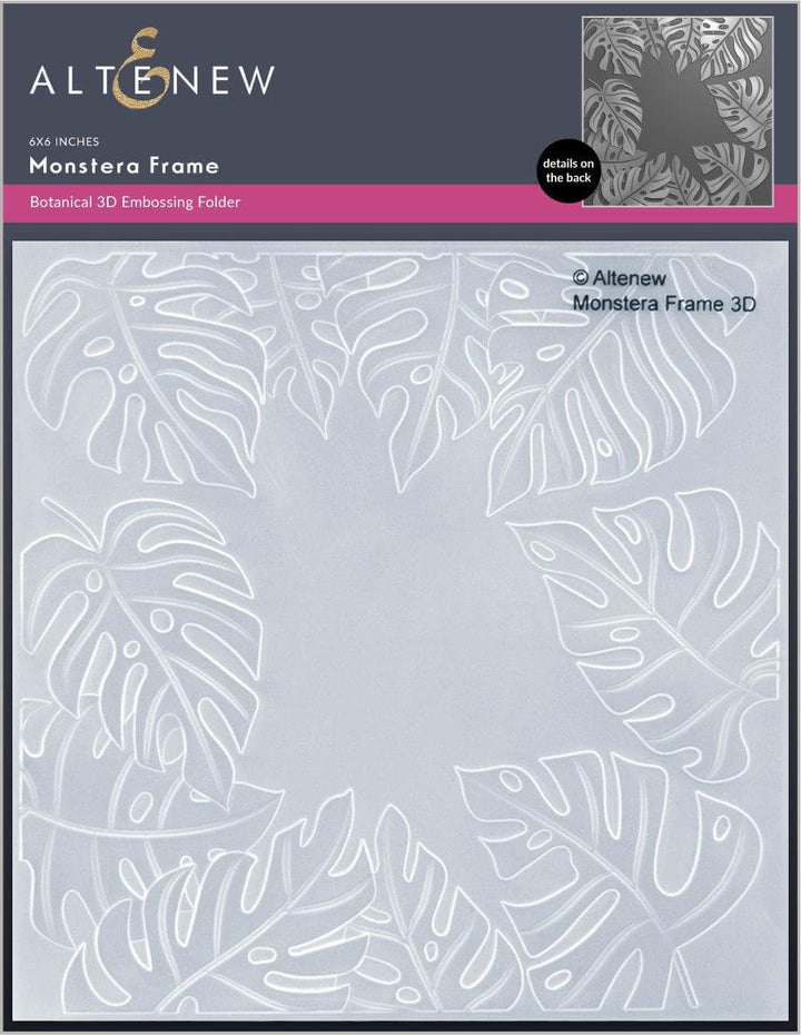 Part A-Glitz Art Craft Co.,LTD Embossing Folder Monstera Frame 3D Embossing Folder