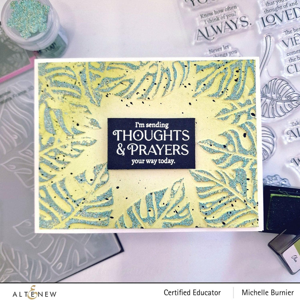 Part A-Glitz Art Craft Co.,LTD Embossing Folder Monstera Frame 3D Embossing Folder