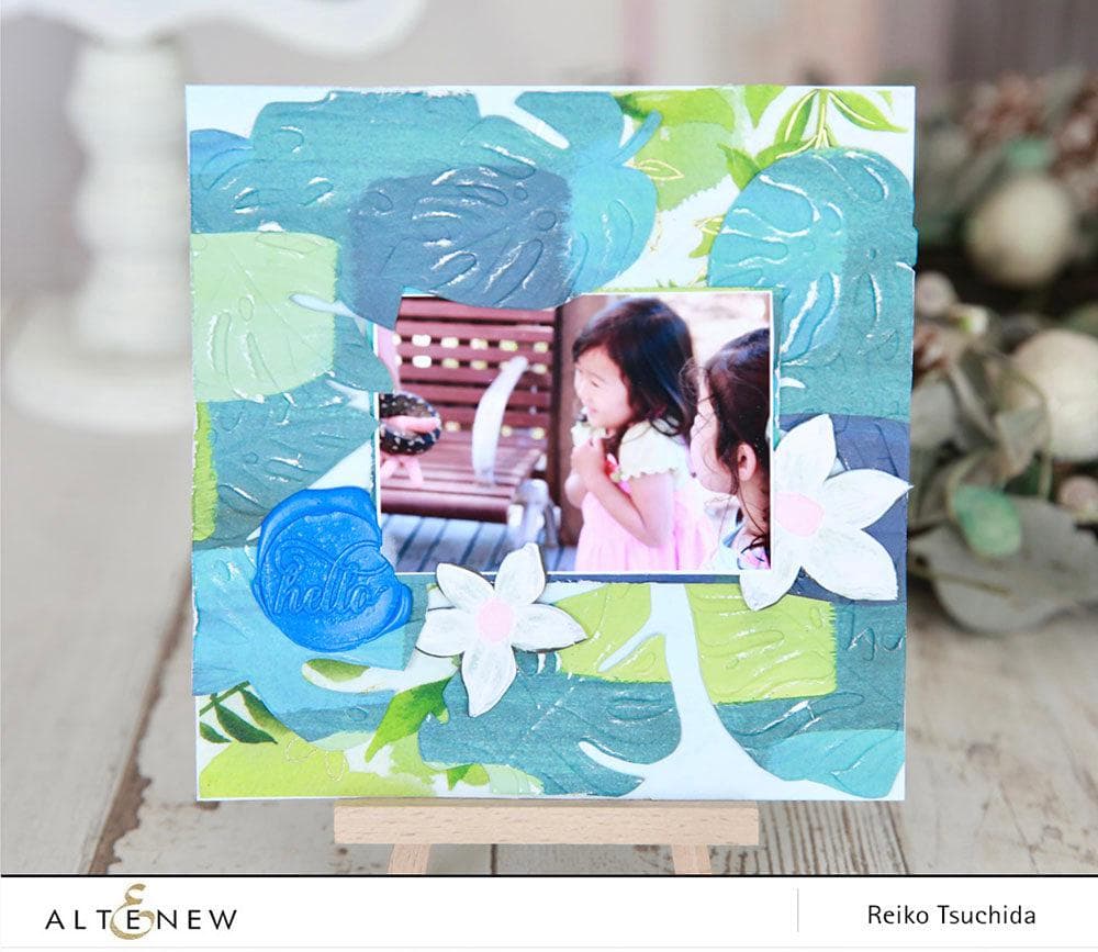 Part A-Glitz Art Craft Co.,LTD Embossing Folder Monstera Frame 3D Embossing Folder