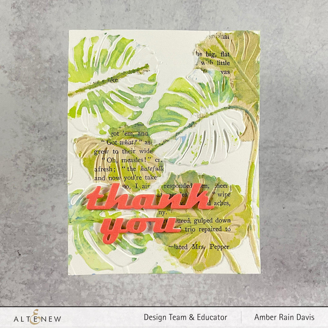 Part A-Glitz Art Craft Co.,LTD Embossing Folder Monstera Leaves 3D Embossing Folder
