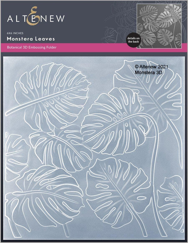 Part A-Glitz Art Craft Co.,LTD Embossing Folder Monstera Leaves 3D Embossing Folder