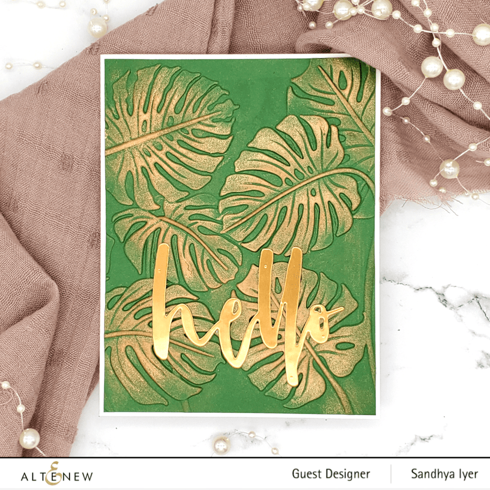 Part A-Glitz Art Craft Co.,LTD Embossing Folder Monstera Leaves 3D Embossing Folder