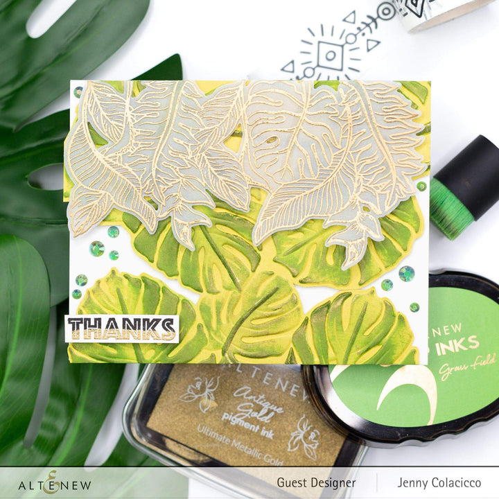 Part A-Glitz Art Craft Co.,LTD Embossing Folder Monstera Leaves 3D Embossing Folder