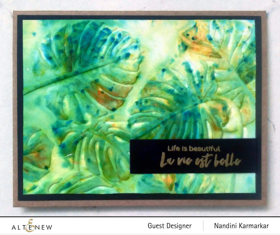 Part A-Glitz Art Craft Co.,LTD Embossing Folder Monstera Leaves 3D Embossing Folder