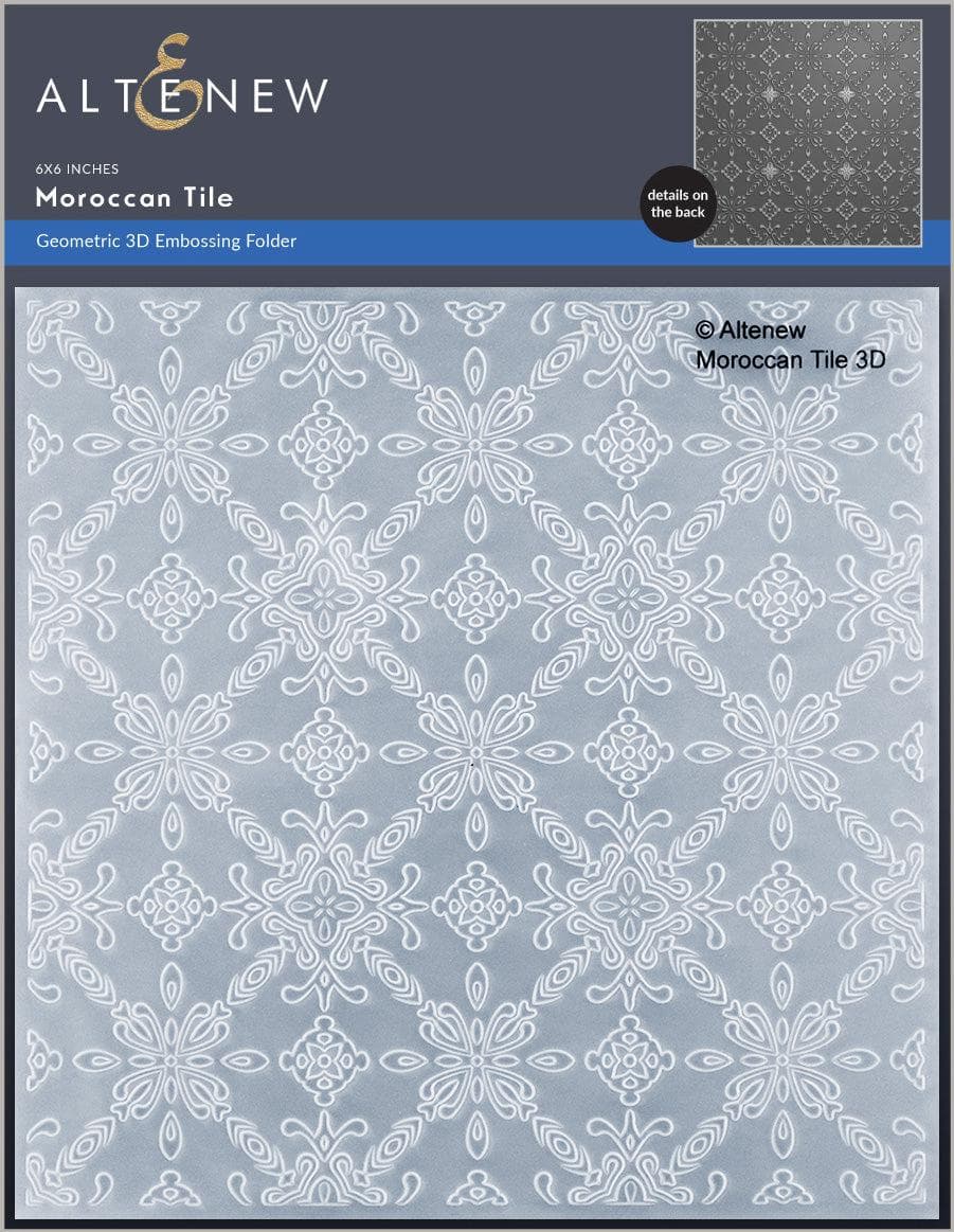 Part A-Glitz Art Craft Co.,LTD Embossing Folder Moroccan Tile 3D Embossing Folder
