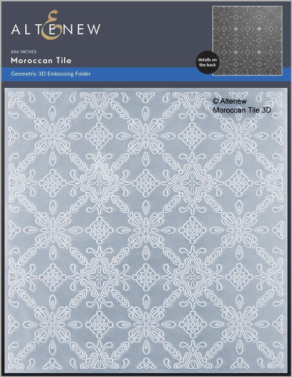 Part A-Glitz Art Craft Co.,LTD Embossing Folder Moroccan Tile 3D Embossing Folder