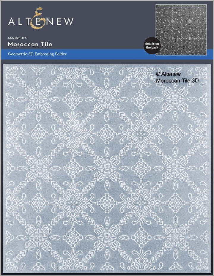Part A-Glitz Art Craft Co.,LTD Embossing Folder Moroccan Tile 3D Embossing Folder