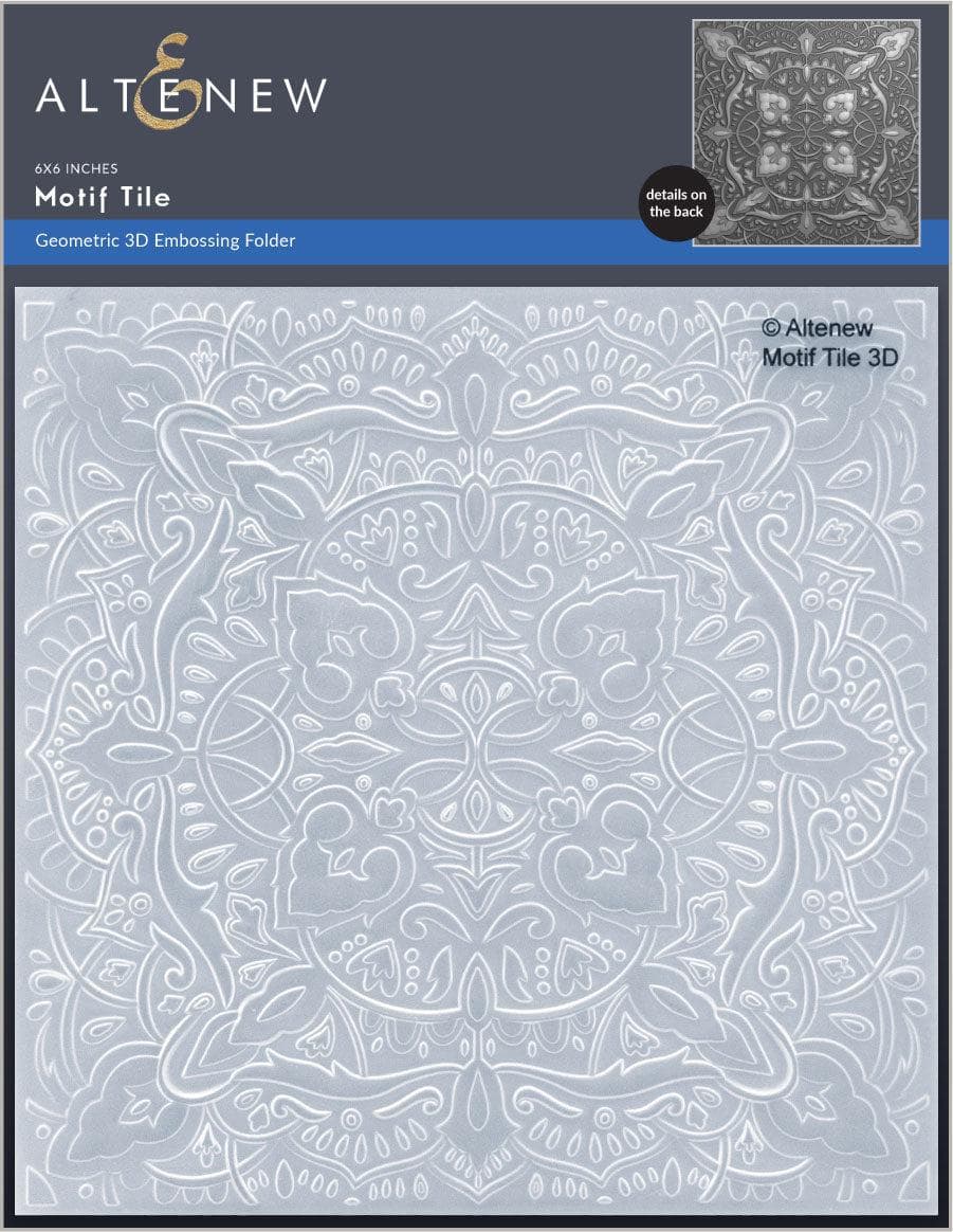 Part A-Glitz Art Craft Co.,LTD Embossing Folder Motif Tile 3D Embossing Folder