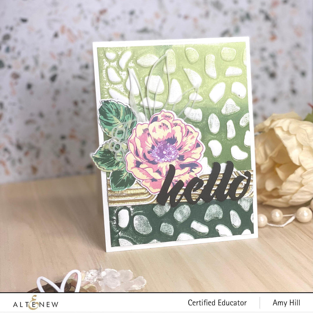 Part A-Glitz Art Craft Co.,LTD Embossing Folder Organic Stones 3D Embossing Folder