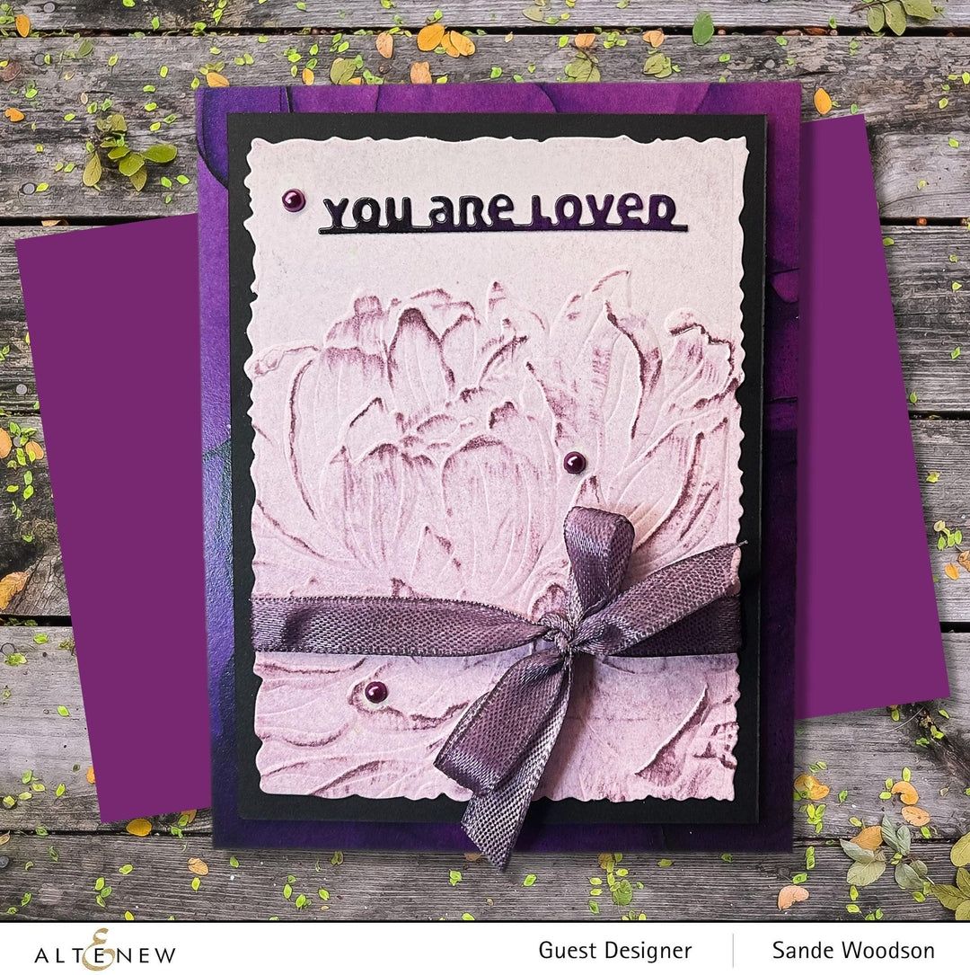 Part A-Glitz Art Craft Co.,LTD Embossing Folder Peony Sunshine 3D Embossing Folder