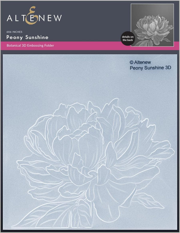 Part A-Glitz Art Craft Co.,LTD Embossing Folder Peony Sunshine 3D Embossing Folder
