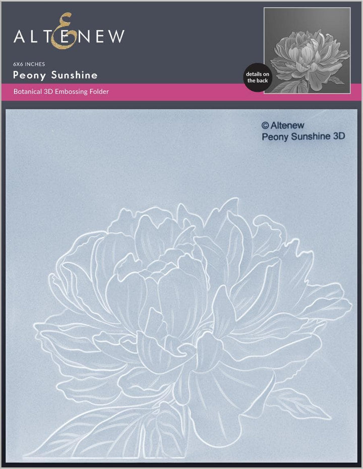 Part A-Glitz Art Craft Co.,LTD Embossing Folder Peony Sunshine 3D Embossing Folder