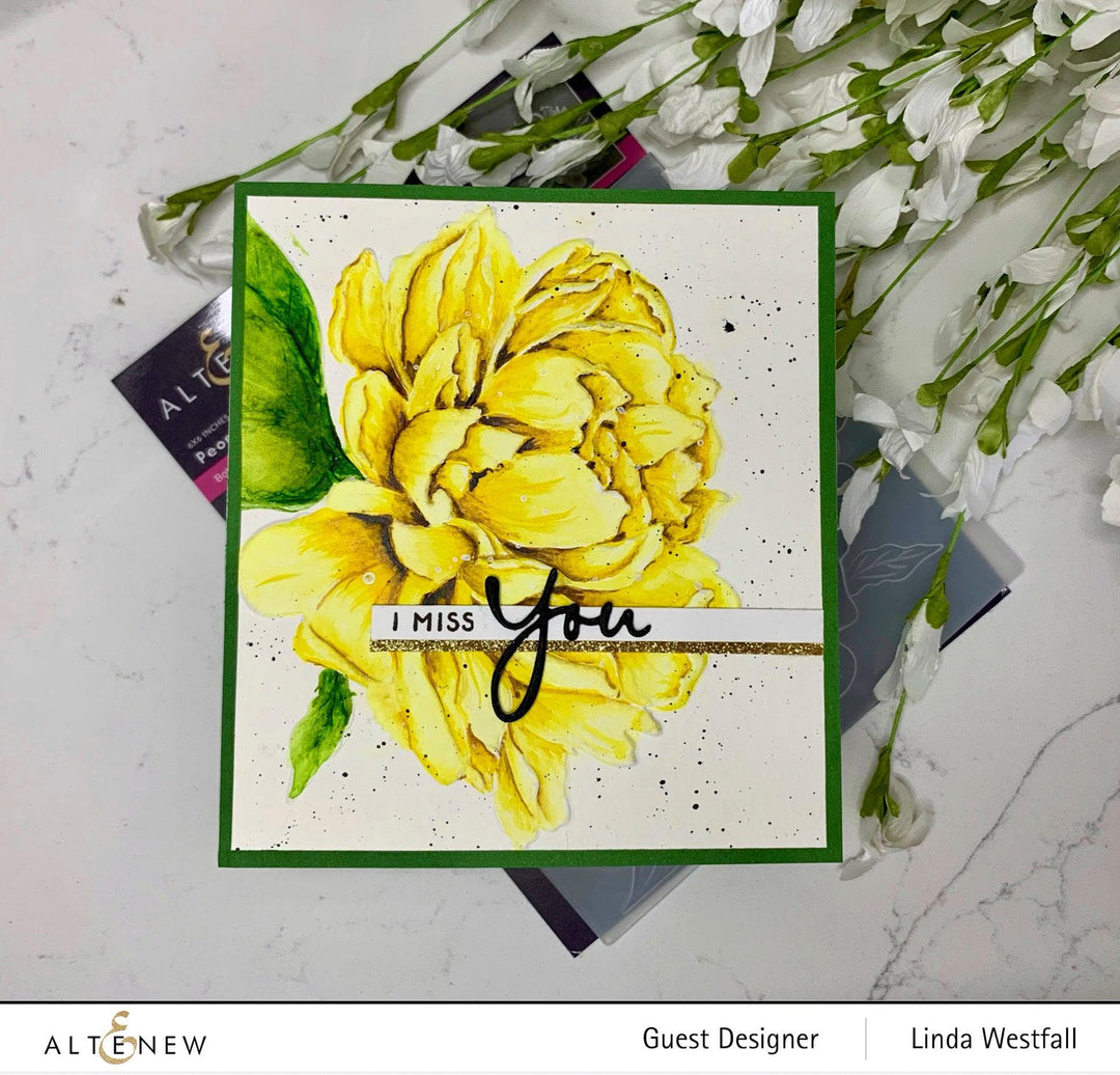 Part A-Glitz Art Craft Co.,LTD Embossing Folder Peony Sunshine 3D Embossing Folder