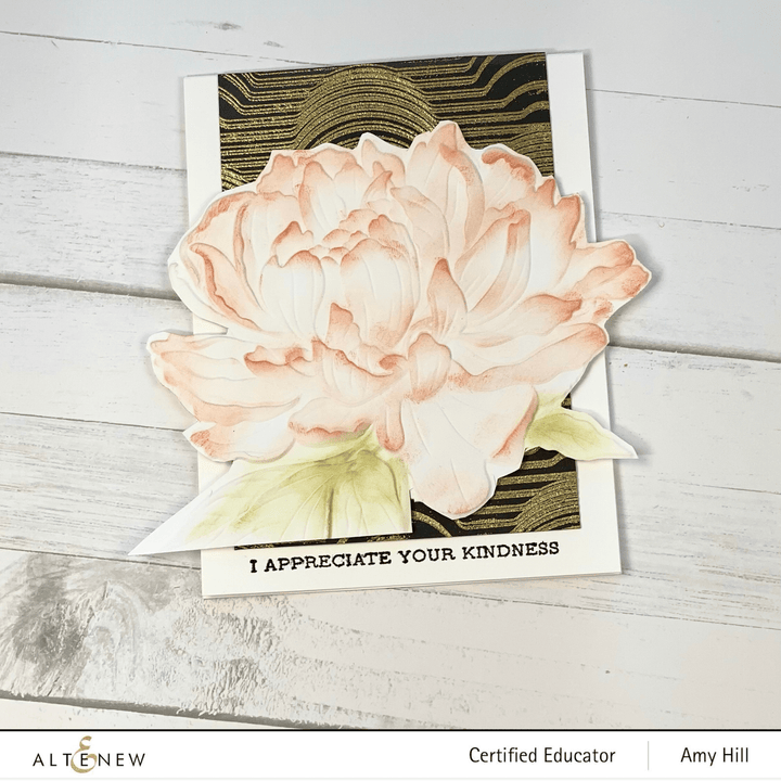 Part A-Glitz Art Craft Co.,LTD Embossing Folder Peony Sunshine 3D Embossing Folder