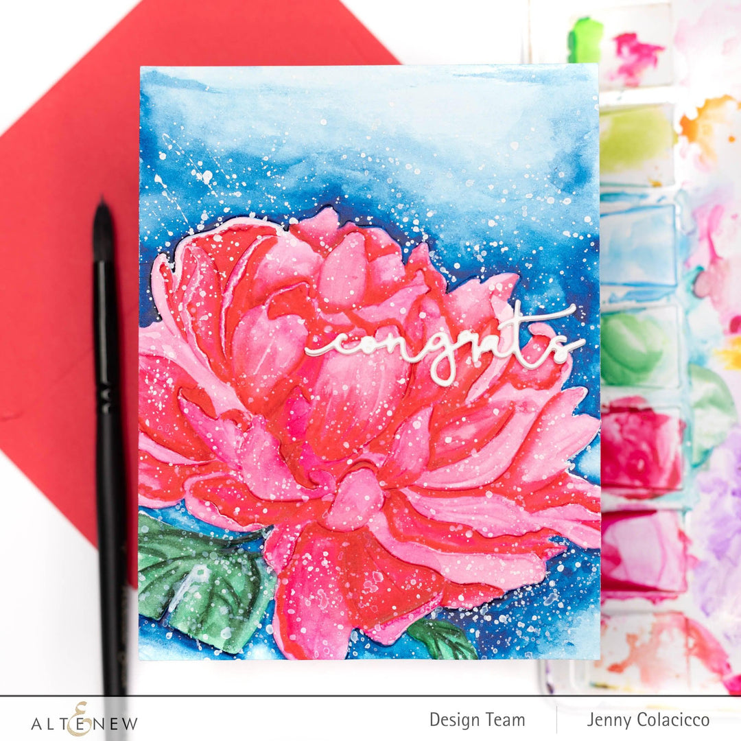 Part A-Glitz Art Craft Co.,LTD Embossing Folder Peony Sunshine 3D Embossing Folder