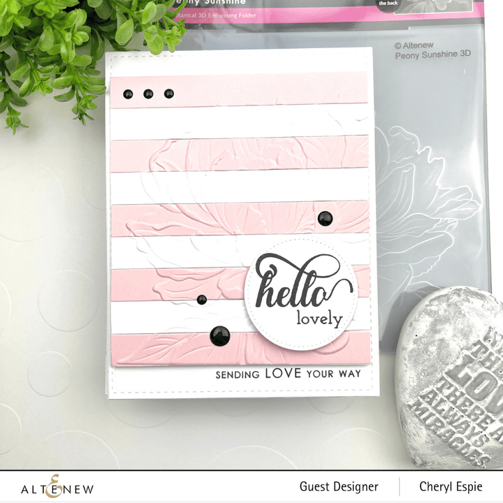 Part A-Glitz Art Craft Co.,LTD Embossing Folder Peony Sunshine 3D Embossing Folder