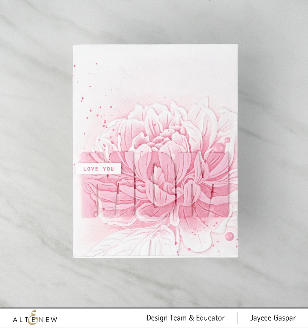 Part A-Glitz Art Craft Co.,LTD Embossing Folder Peony Sunshine 3D Embossing Folder