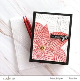 Part A-Glitz Art Craft Co.,LTD Embossing Folder Perfect Poinsettias 3D Embossing Folder