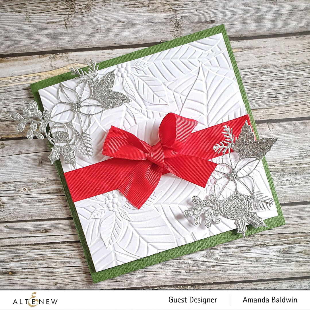 Part A-Glitz Art Craft Co.,LTD Embossing Folder Perfect Poinsettias 3D Embossing Folder
