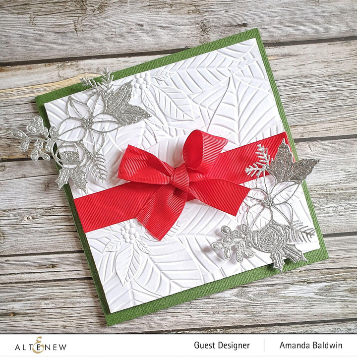 Part A-Glitz Art Craft Co.,LTD Embossing Folder Perfect Poinsettias 3D Embossing Folder