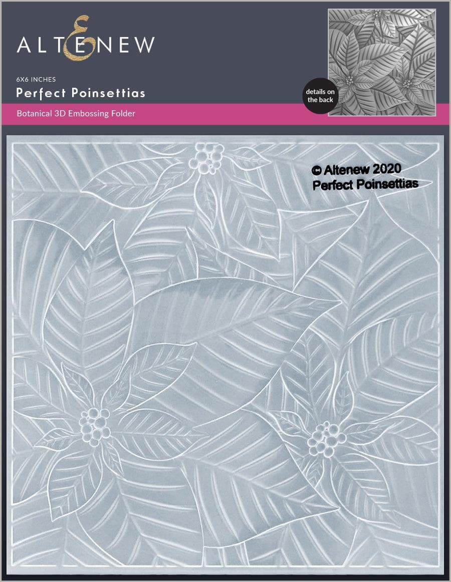 Part A-Glitz Art Craft Co.,LTD Embossing Folder Perfect Poinsettias 3D Embossing Folder