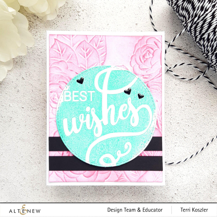 Altenew Pink Perfection Camellia 3D Embossing Folder for Cardmaking