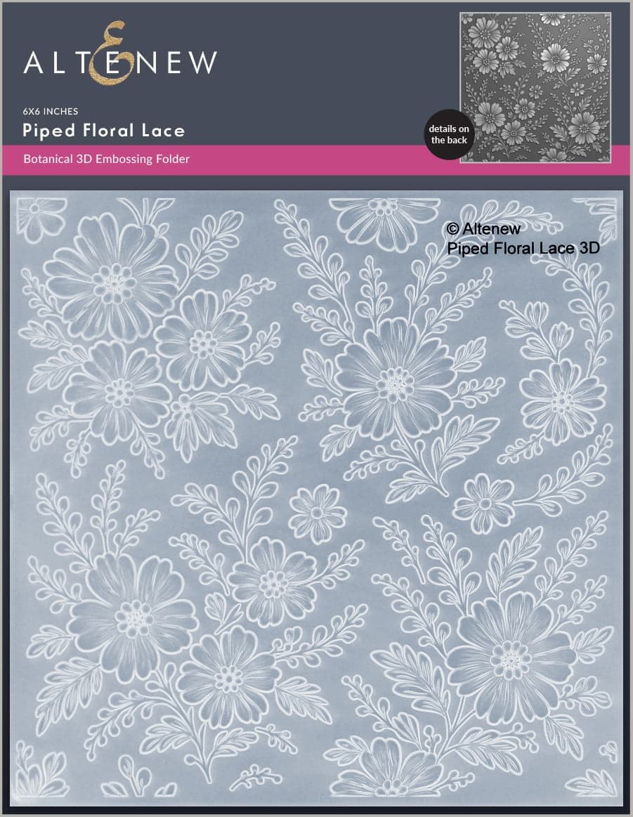 Piped Floral Lace 3D Embossing Folder