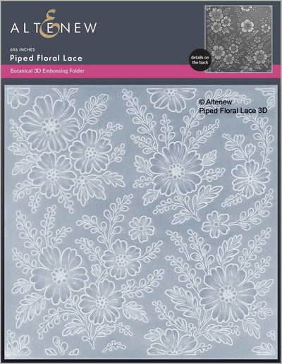Piped Floral Lace 3D Embossing Folder