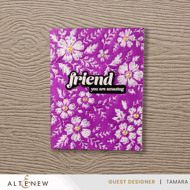 Altenew Piped Floral Lace 3D Embossing Folder showing intricate floral lace pattern for craft embossing projects