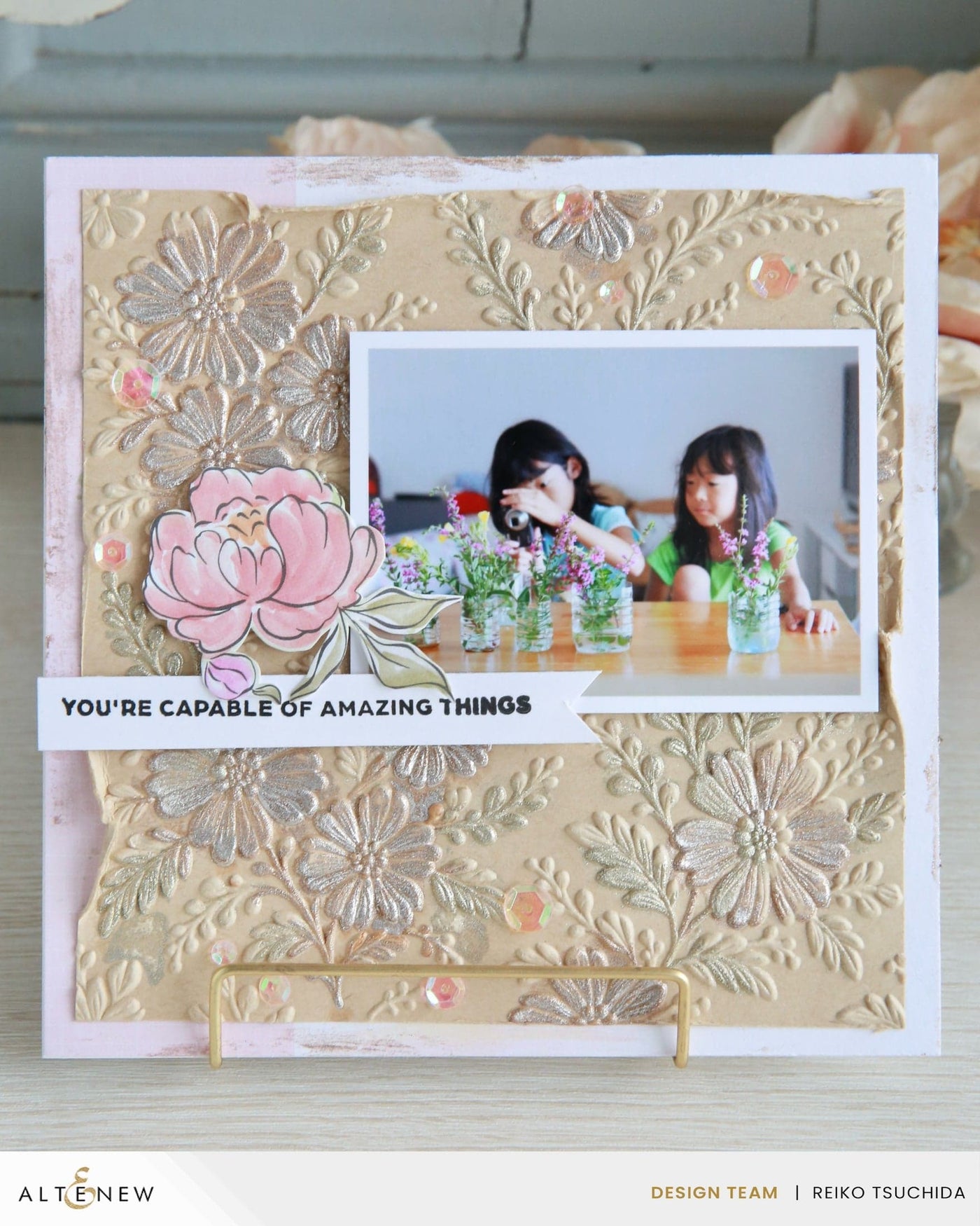 Piped Floral Lace 3D Embossing Folder