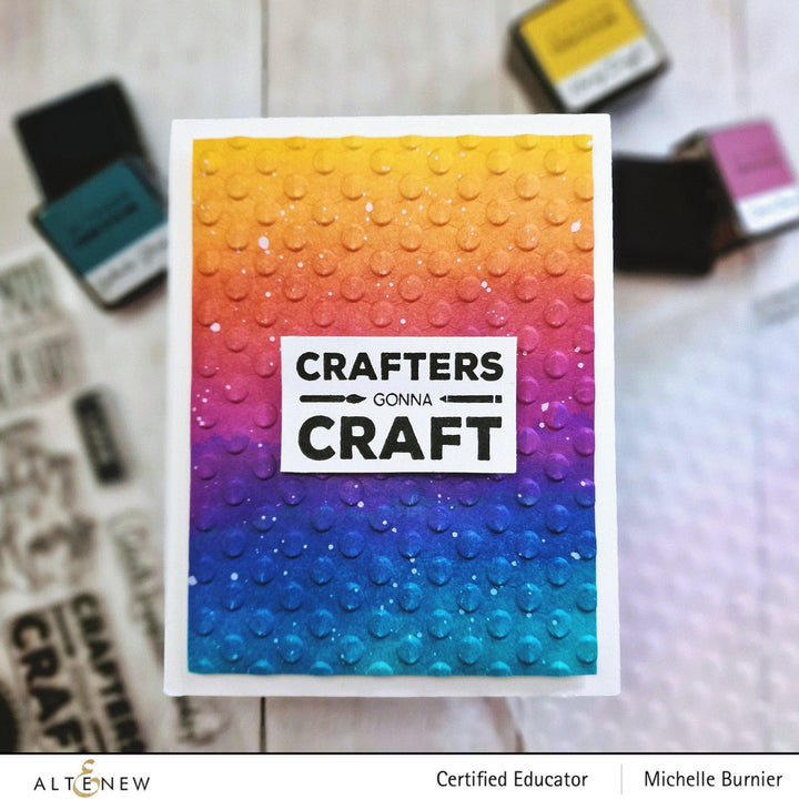 Part A-Glitz Art Craft Co.,LTD Embossing Folder Playful Circles 3D Embossing Folder