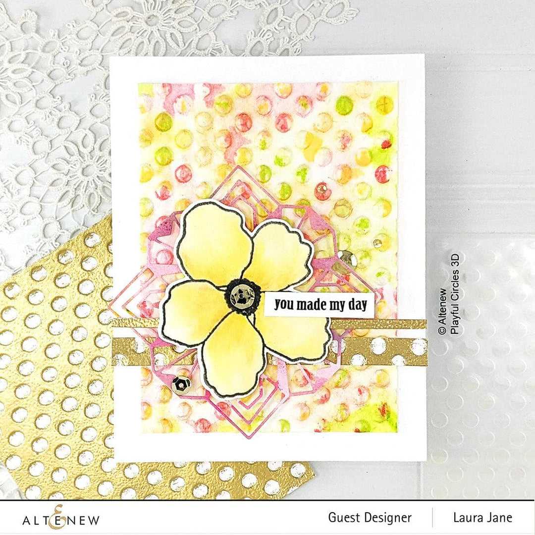 Part A-Glitz Art Craft Co.,LTD Embossing Folder Playful Circles 3D Embossing Folder