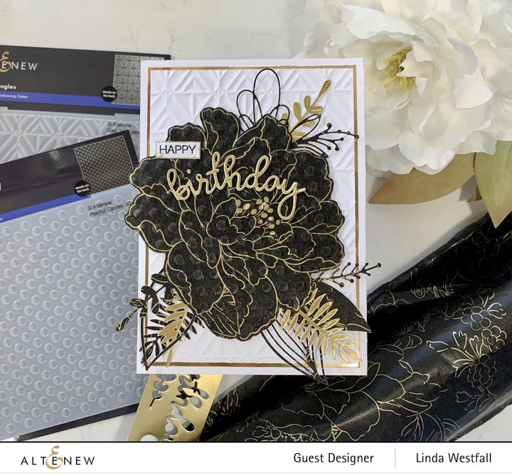 Part A-Glitz Art Craft Co.,LTD Embossing Folder Playful Circles 3D Embossing Folder