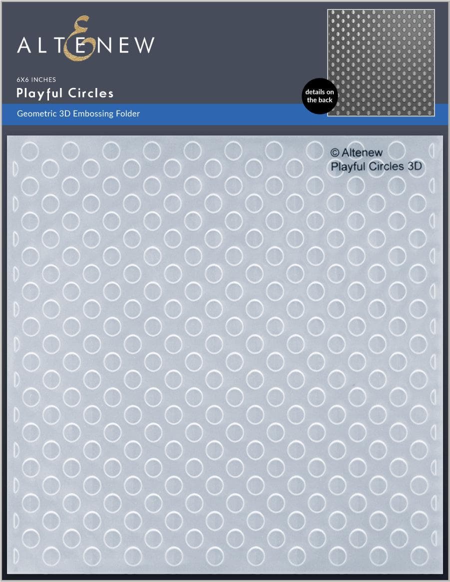 Part A-Glitz Art Craft Co.,LTD Embossing Folder Playful Circles 3D Embossing Folder