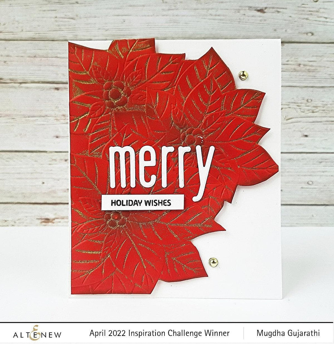 Part A-Glitz Art Craft Co.,LTD Embossing Folder Poinsettia Cluster 3D Embossing Folder