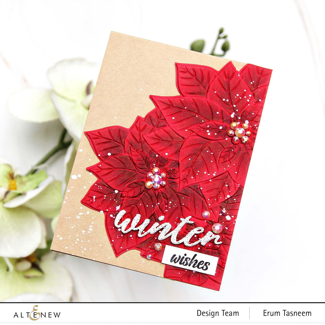 Part A-Glitz Art Craft Co.,LTD Embossing Folder Poinsettia Cluster 3D Embossing Folder